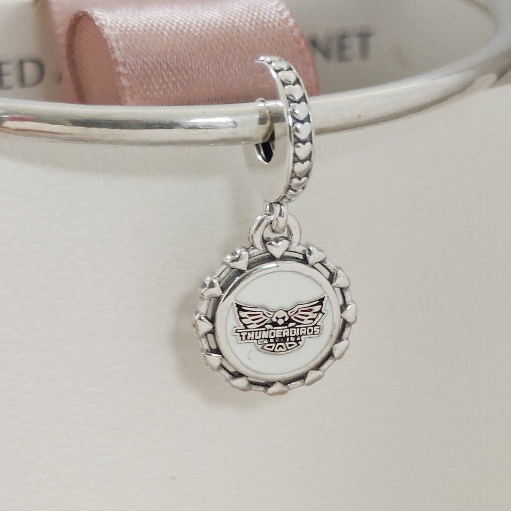 Pandora Custom Carolina Thunderbirds Dangle Charm S925 Sterling Silver